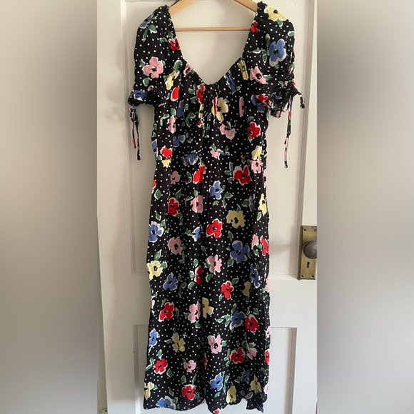 Nobody'S Child Dresses & Skirts - Nobody’s Child dress polka dots with florals size 14